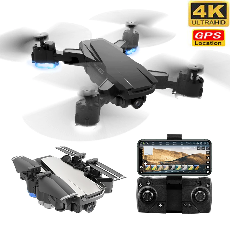gps Дрон с 4K HD регулировкой 50x зум Камера широкий угол Wi-Fi FPV RC Квадрокоптер Профессиональный складной дроны