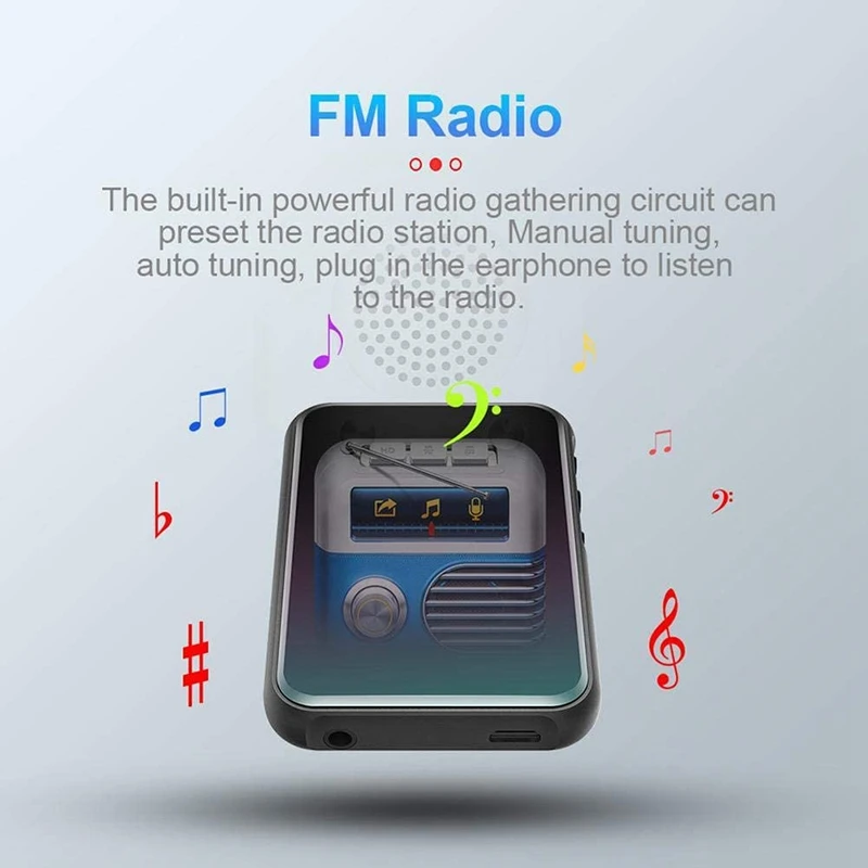 MP3 плеер с Bluetooth музыкальный Hi Fi стерео мини портативный е книга читатель тонкий MP4