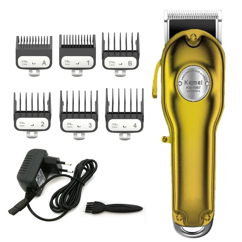 Kemei профессиональная машинка для стрижки цельнометаллический перезаряжаемый