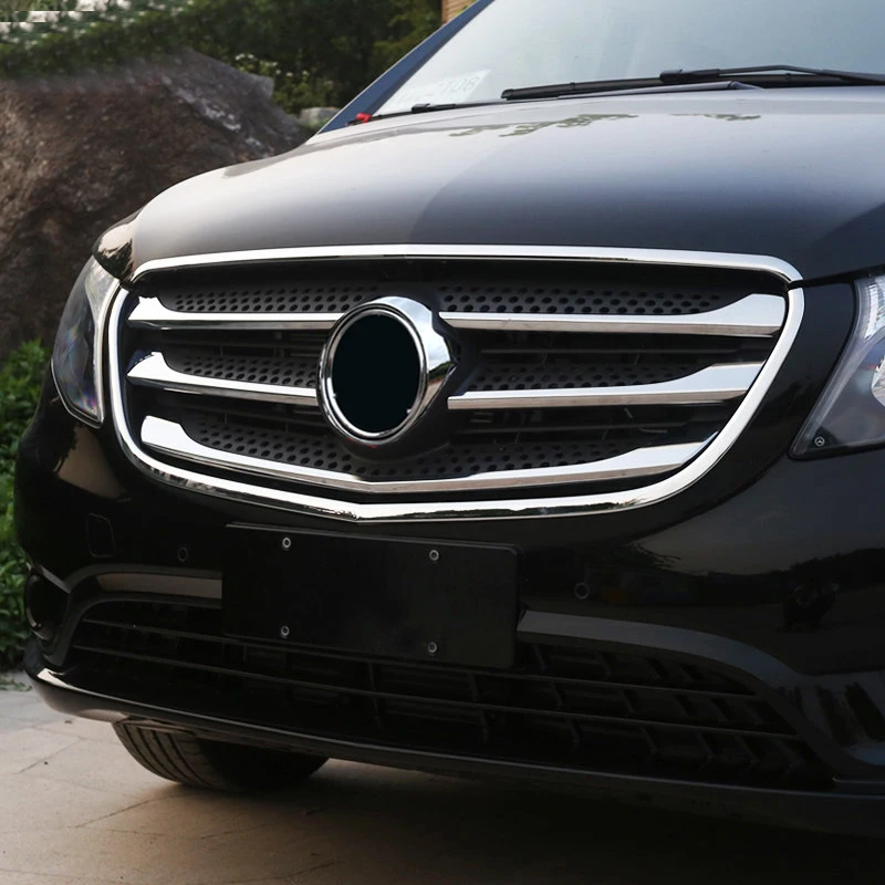 

Автомобильные товары, подходят для Mercedes Benz Vito W447 2014-2020, аксессуары, передняя средняя Центральная решетка, решетка, 8 шт., Внешние детали