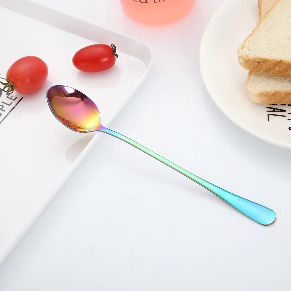 Ложка Совок из нержавеющей стали с длинной ручкой ложка для кофе чая десерта