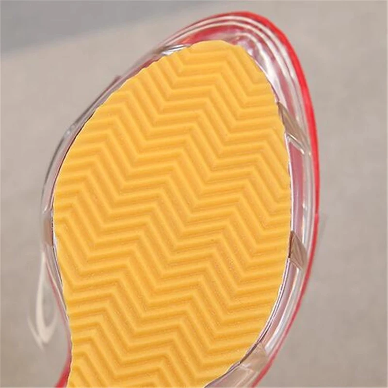 

2021 New Women Clear Transparent Wedge Heel Platform Sandals Open Toe Slippers Fashion Shoes Crystal High 10CM Pumps Plus 34-43
