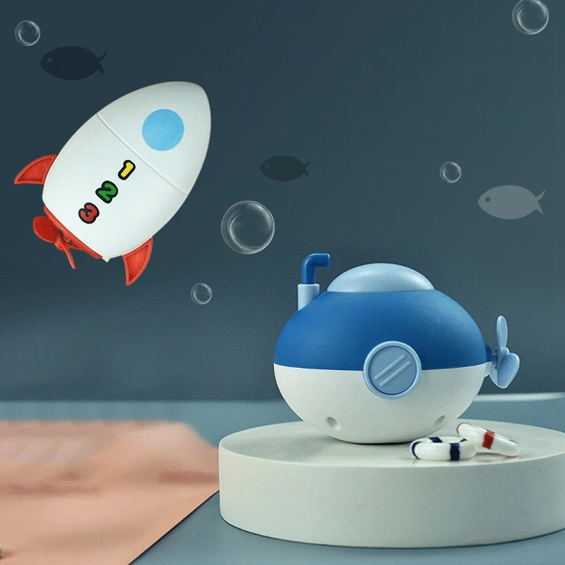 Детская игрушка для купания детская на цепочке маленькая подводная лодка