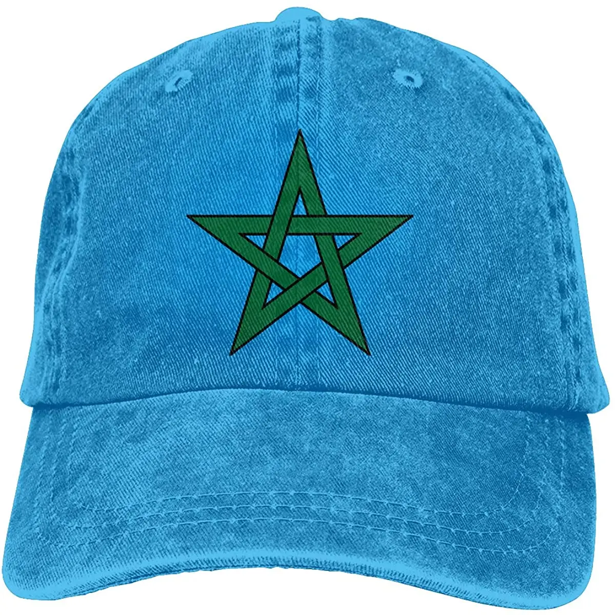 

Baseball Hats For Mens Womens Star Of Morocco Flag Denim Casquette Trucker Hats