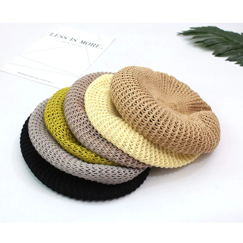 

Mesh Beret Summer Women's-Style Fashionable Breathable Simple Japanese Sweet Pumpkin Head Net Red Hat Cute Hat Women