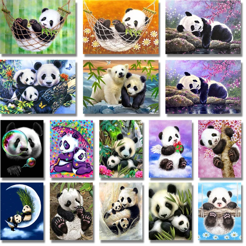 5d Алмазная мозаика &quotсделай сам&quot большая панда алмазная живопись ручной