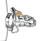 Металлический замок верности клетка для птиц из нержавеющей стали петух кольцо для полового члена целомудрия клетка для взрослых секс игры секс игрушки для женщин CB6000