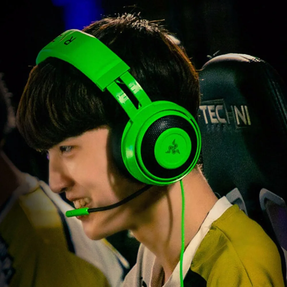 Универсальные наушники razer Kraken V2 3 цветов 3,5 мм, проводные наушники с шумоподавлением, игровая гарнитура с микрофоном