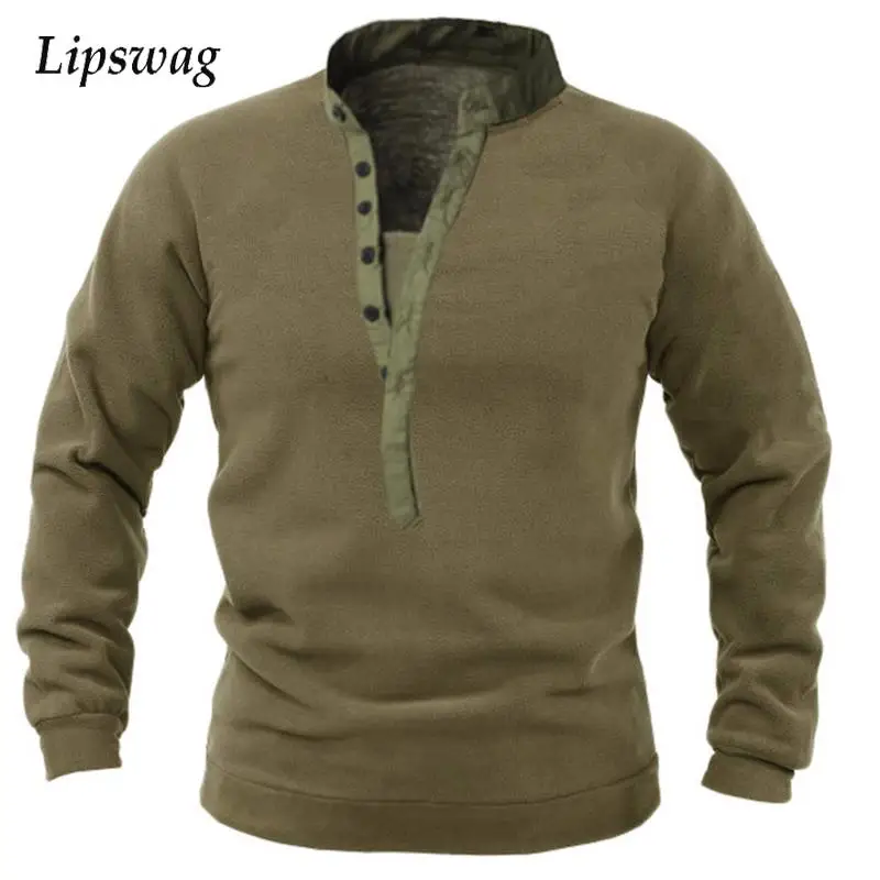 

Свитшот мужской с воротником-стойкой, на пуговицах, с длинным рукавом