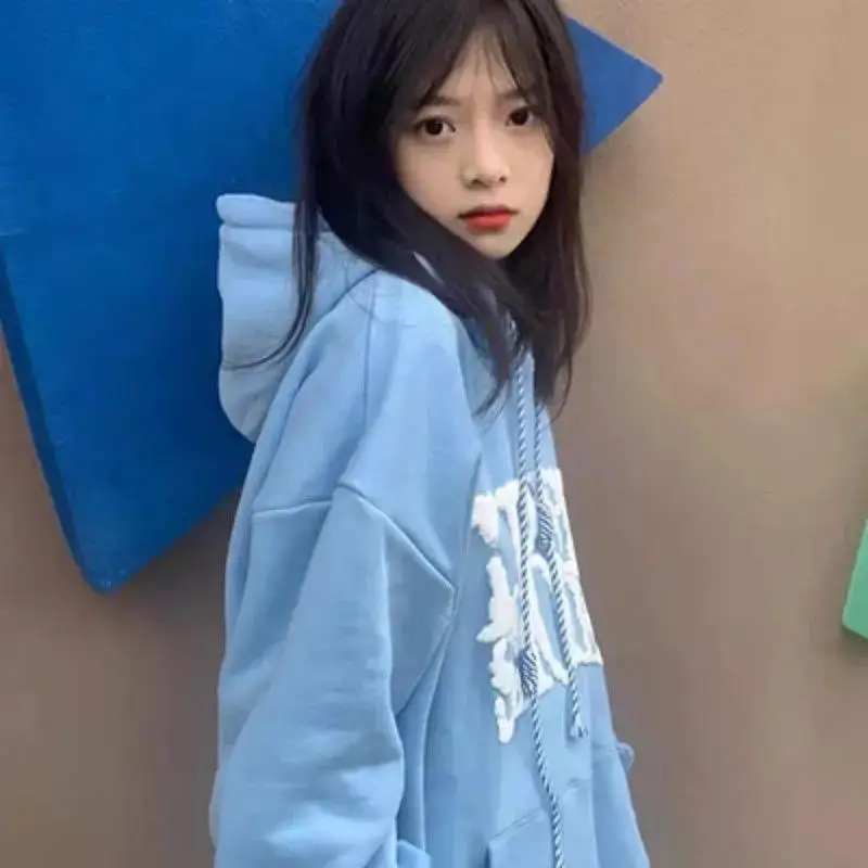

Lazy Style Hooded Thin Sweater Women 2021 Spring and Autumn New Korean Version Loose Ins Harajuku Cute Student Jacket
