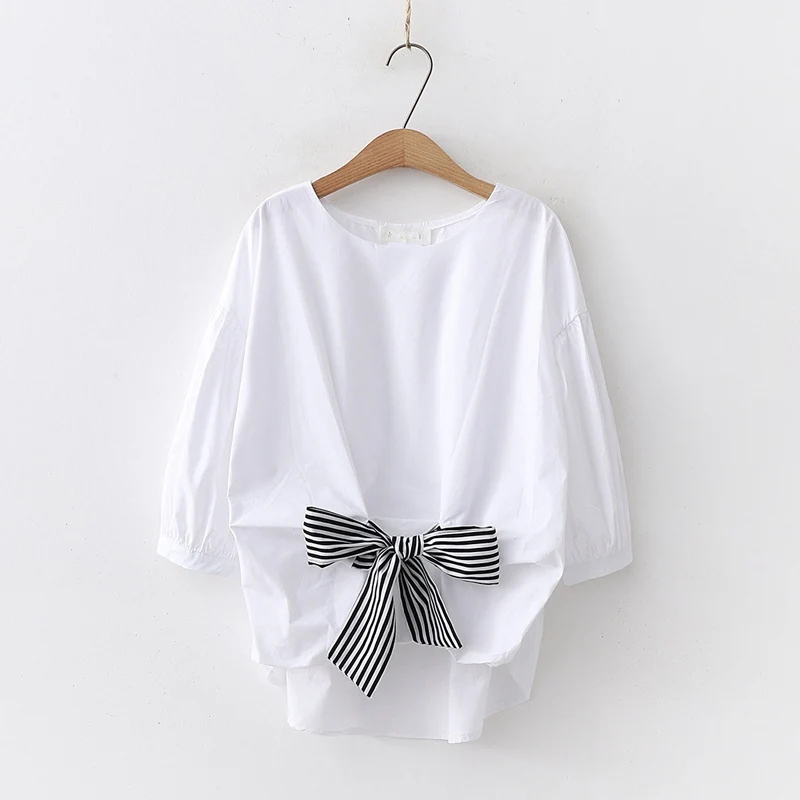 Преппи стиль милые девушки Женщины Лук свободные топы с длинным рукавом футболки