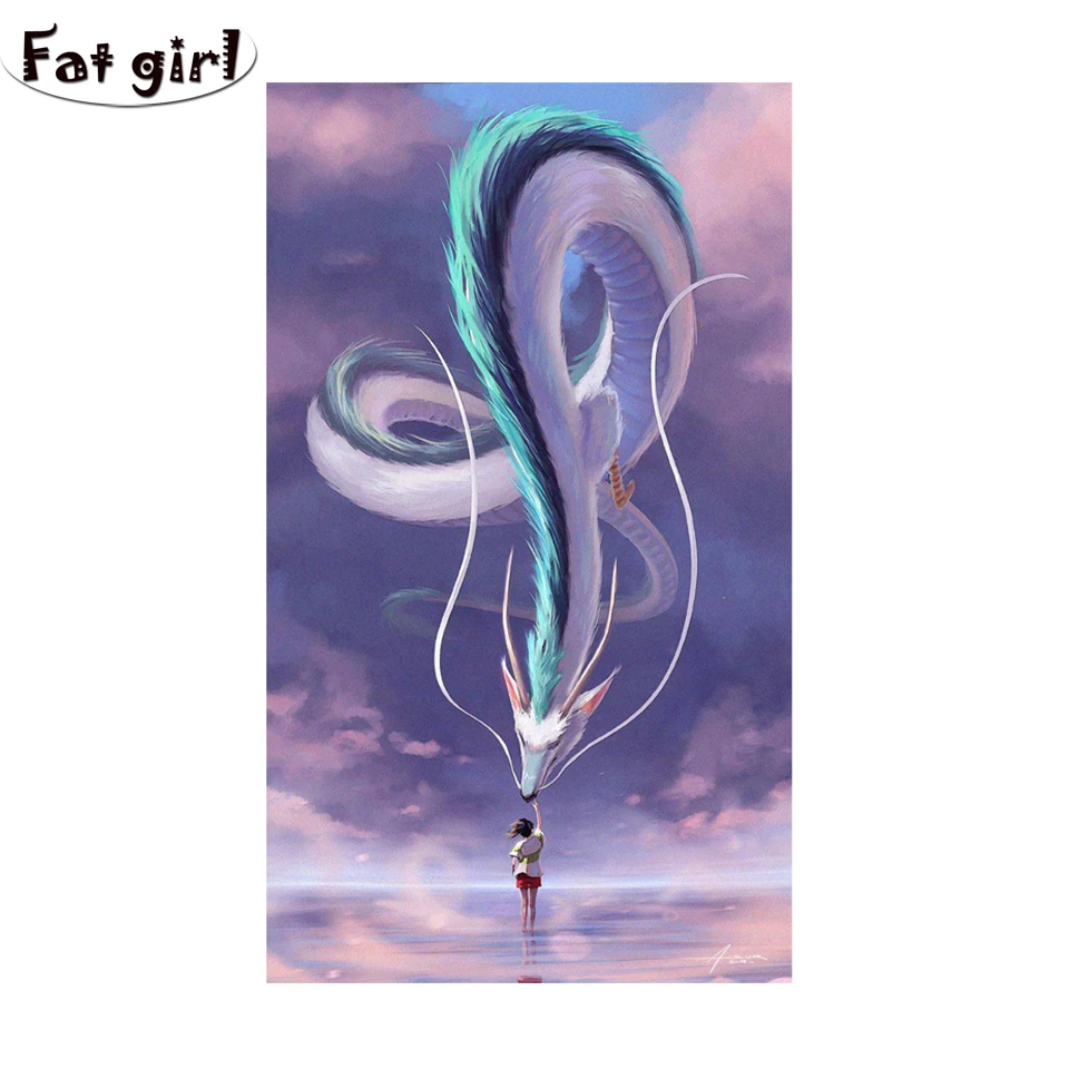 Алмазная живопись японского аниме вышивка крестиком мультяшная девушка полная