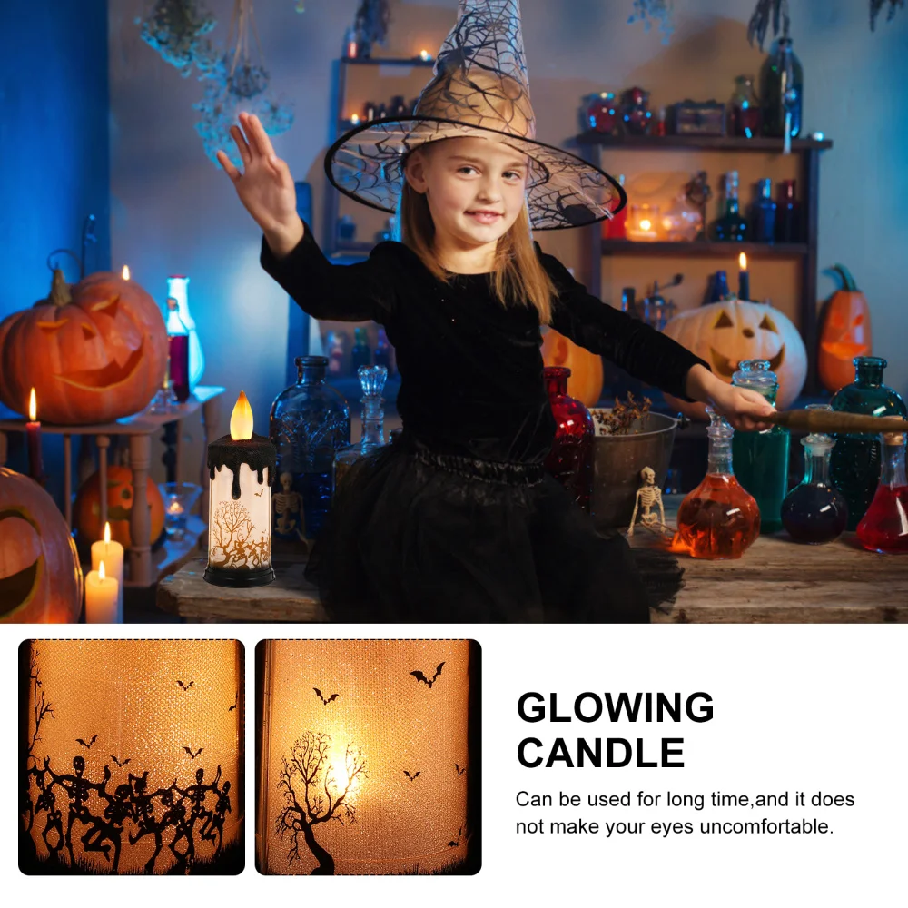 

1pc Horrible Atmosphere Candle Light Skeleton LED Candle Battery