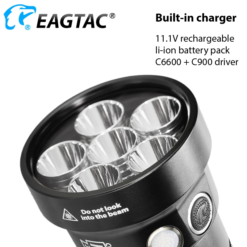 EAGTAC MX30L3-CR Base Ultra Compact 6000 LED 6 * XPL 219C 4000K перезаряжаемый светодиодный фонарик 3*18650