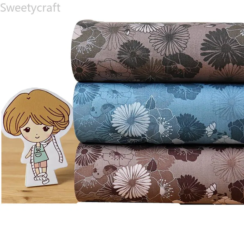 110x45 см тонкого хлопкового полотна наполовину двор с принтом в ретро стиле птицей