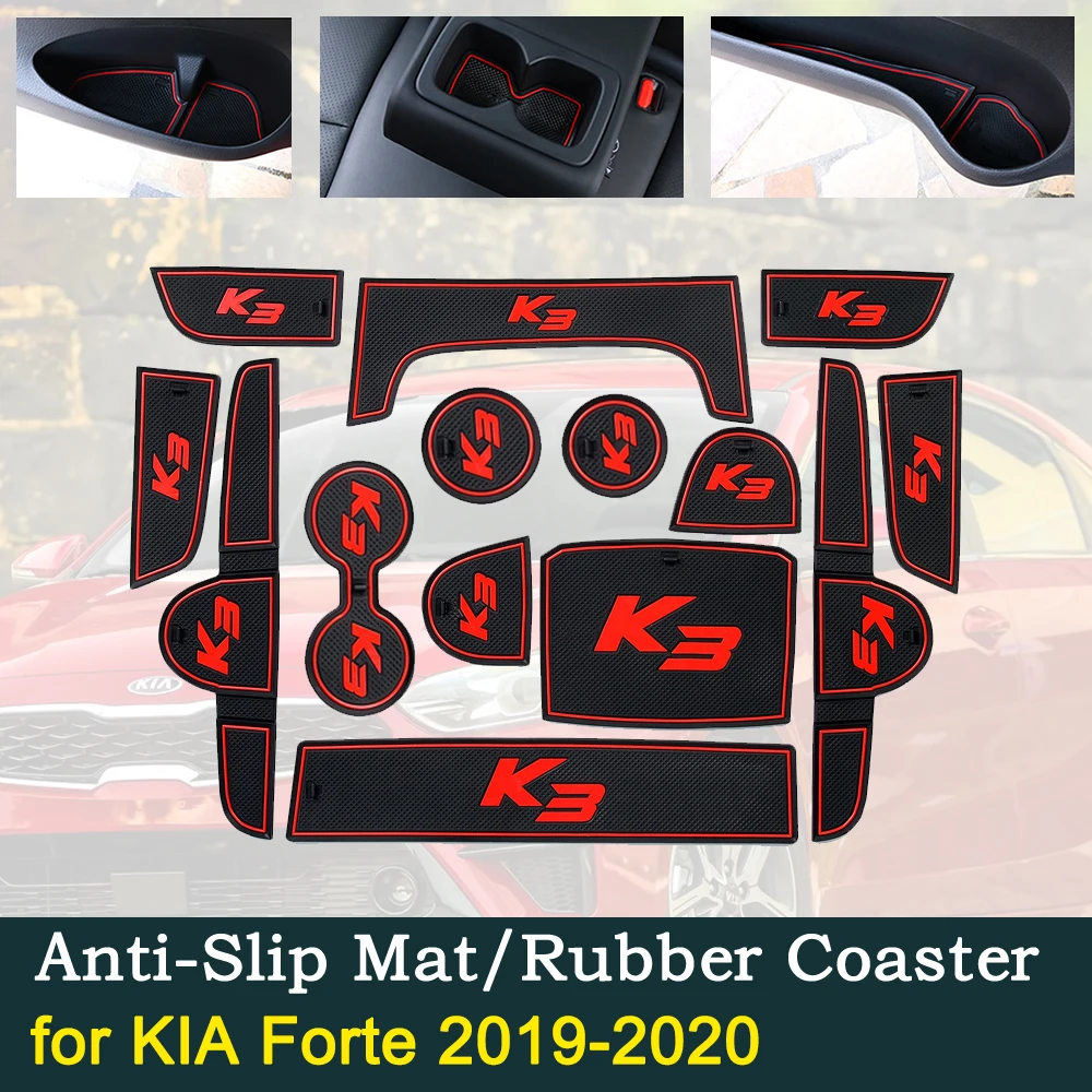 Противоскользящая резиновая подушка для чашки двери KIA Forte 2019 2020 BD Cerato K3 Vivaro