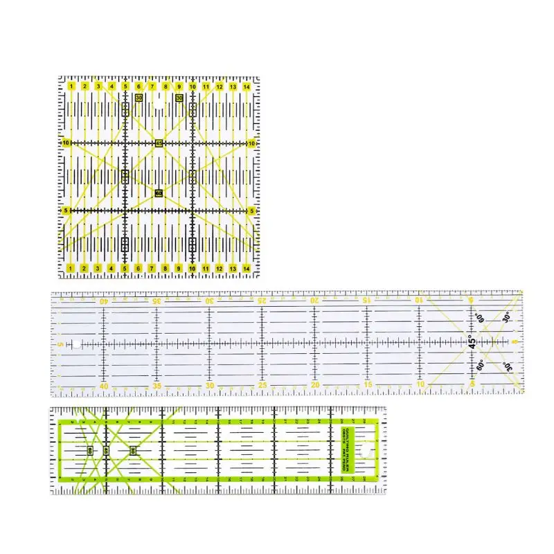 

3Pcs/Set Clear Quilting Yardstick Rulers Patchwork Sewing Ruler Cutting Tool Set Craft DIY