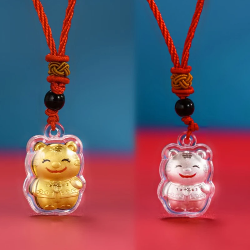 

2022 Zodiac Chinese New Year Mascot Year of The Tiger Pendant Necklace New Fine Jewelry