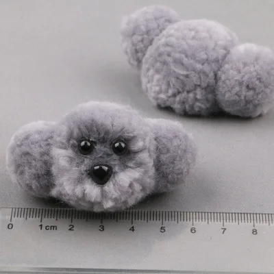 Мини заказ 2 шт 65*40 мм 3D Kawaii голова собаки куклы девушка волос ювелирные изделия DIY