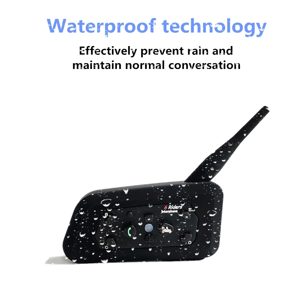 2019 Bluetooth Мотоциклетный Интерком с связью шлем гарнитура интерфон 6 всадников