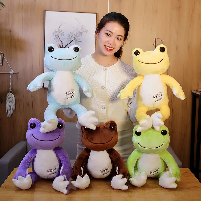 

53cm Cute Cartoon Frog Plush Toys Stuffed Lovely Dolls Decorations Pillow For Kids Girls Birthday Gifts