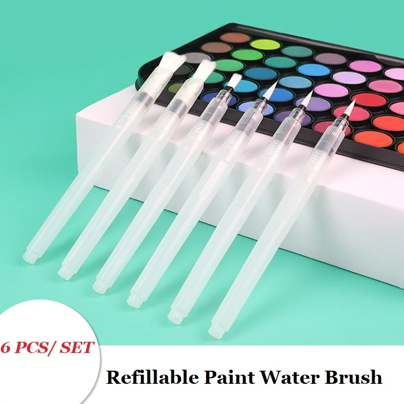 

1 / 3 / 6 UDS rechargeable watercolor brush watercolor soft brush watercolor ink brush calligraphy and painting art supplies
