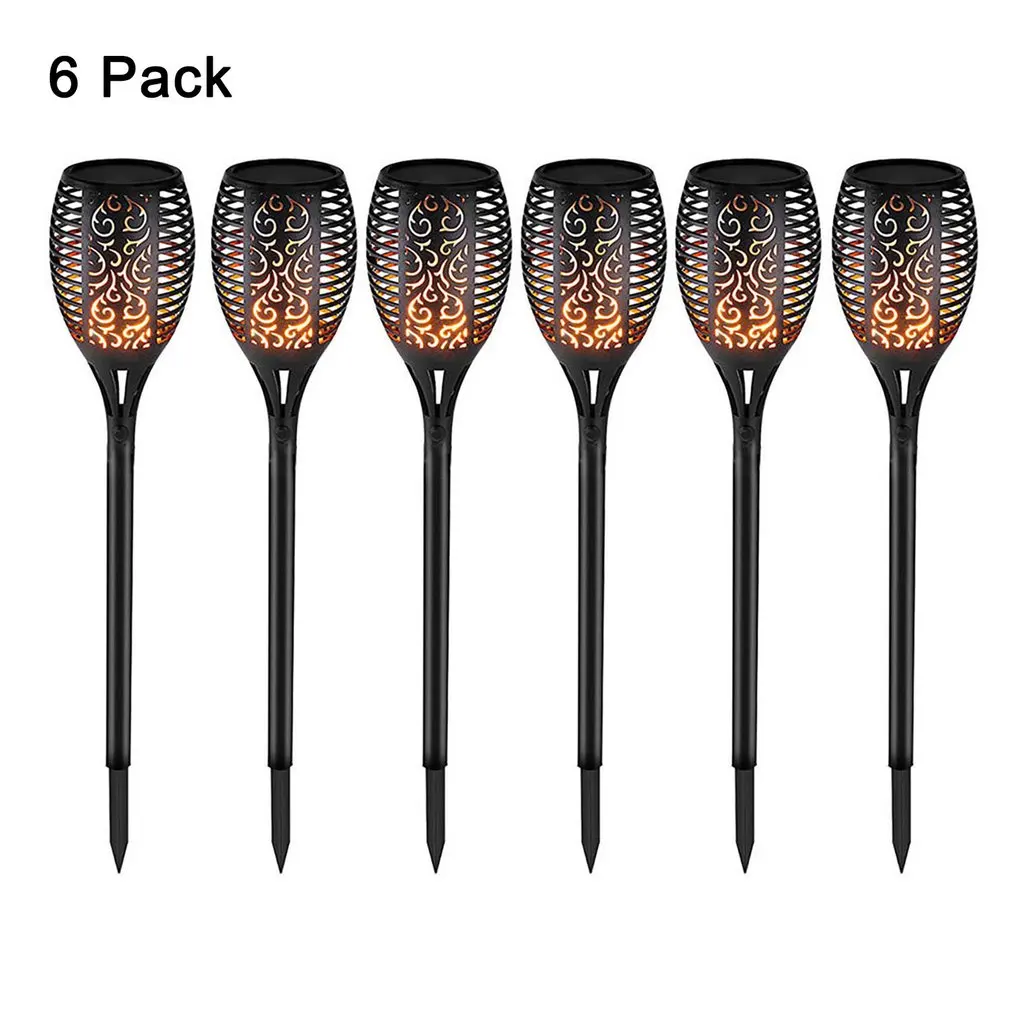 

1 pc LED Solar Flamme Taschenlampe Lampe Outdoor Lichter Solar Garten Licht Flackern Lampe Hof Balkon Rasen Pfad Scheinwerfer