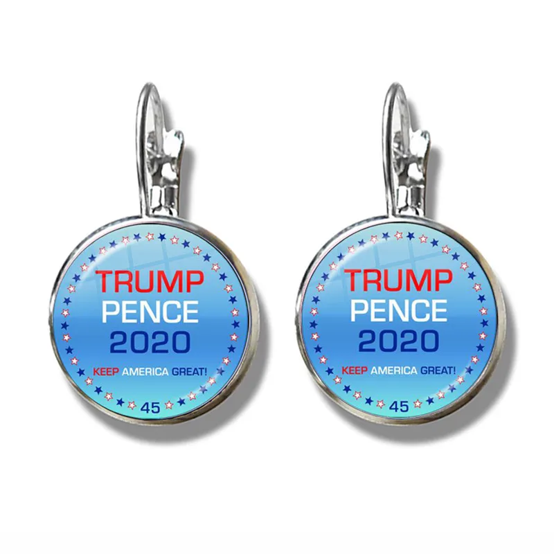 Keep America Great 2020 USA Trump коллекция стекло кабошон серебро серьги ювелирные изделия для
