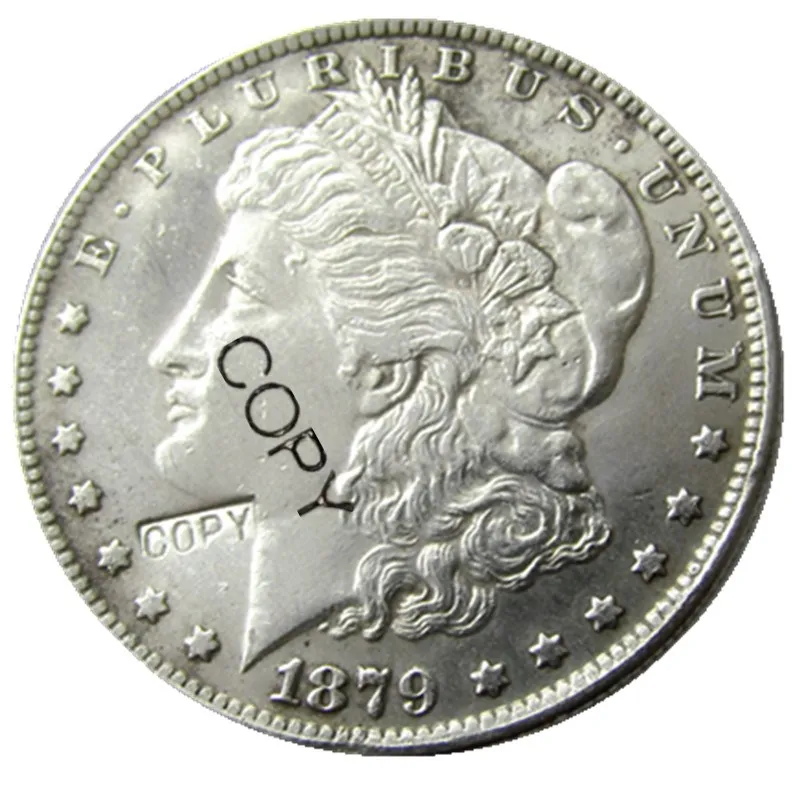 США голова к голове два лица 1879/1879 Моргана доллар Череп Зомби Скелет