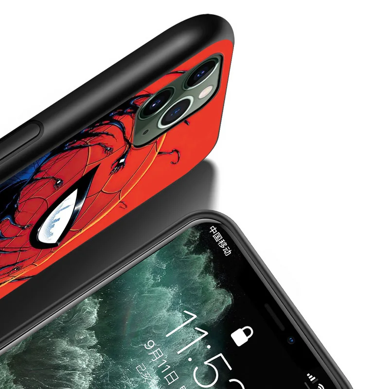 

Marvel Avengers Super Hero Venom For Apple iPhone 12 11 XS Pro Max Mini XR X 8 7 6 6S Plus 5 SE TPU Silicone Black Phone Case