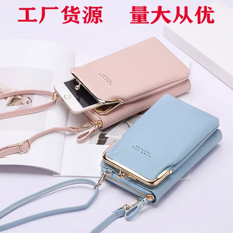 

2020 новый дамский кошелек модный многофункциональный одного плеча мешок личи шаблон металлический мобильный телефон сумка