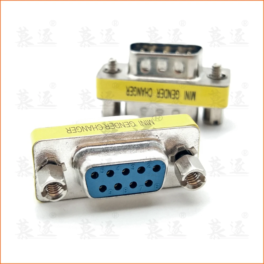 Мини-переходник DB9 9-контактный штекер-штекер/гнездо-гнездо/штекер-гнездо