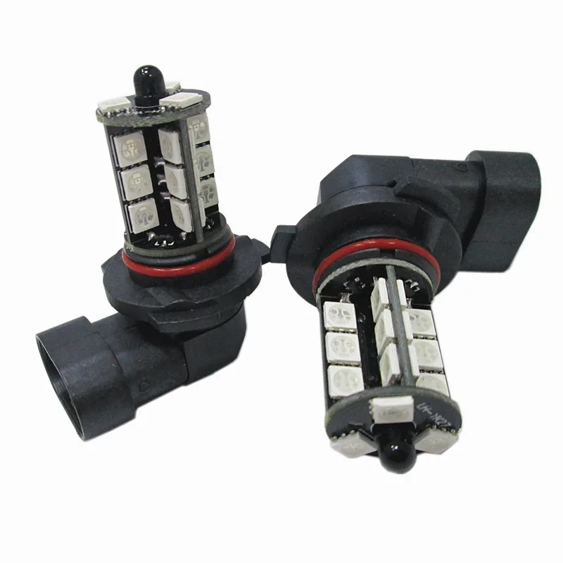 Фото НОВЫЕ 2 шт. 27SMD многоцветные RGB 5050 9005 светодиодные сменные противотуманные фары заднего хода с пультом дистанционного управления №4
