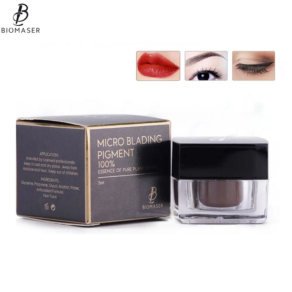 Biomaser высококлассный пигмент для татуировки микроблейдинг бровей Перманентный