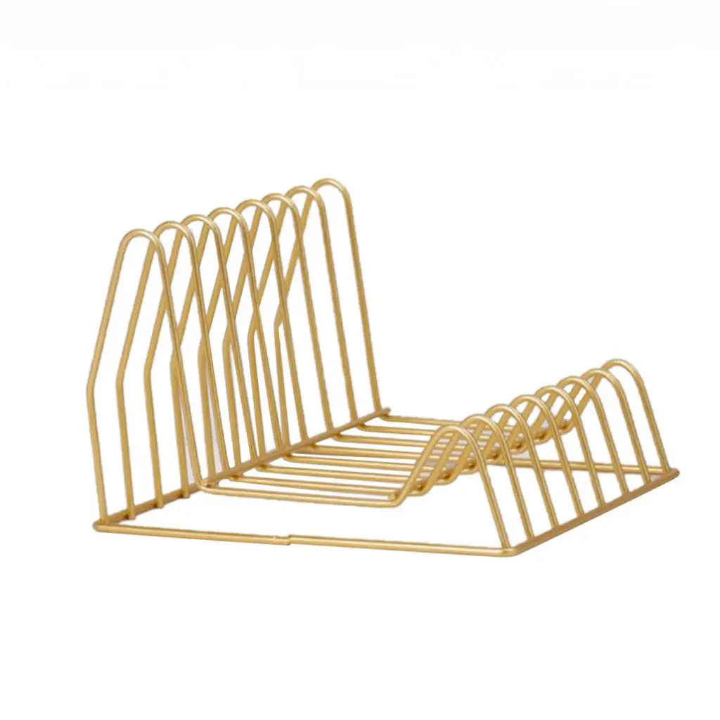 Nordic Style Metal Desktop Bookshelf File Newspaper Organizer Rack Bookend Shelf | Дом и сад
