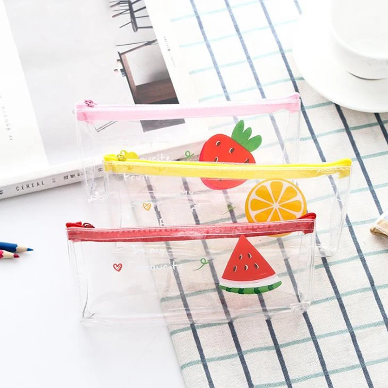 Чехол для карандашей с арбузом прозрачный школьный чехол девочек и мальчиков