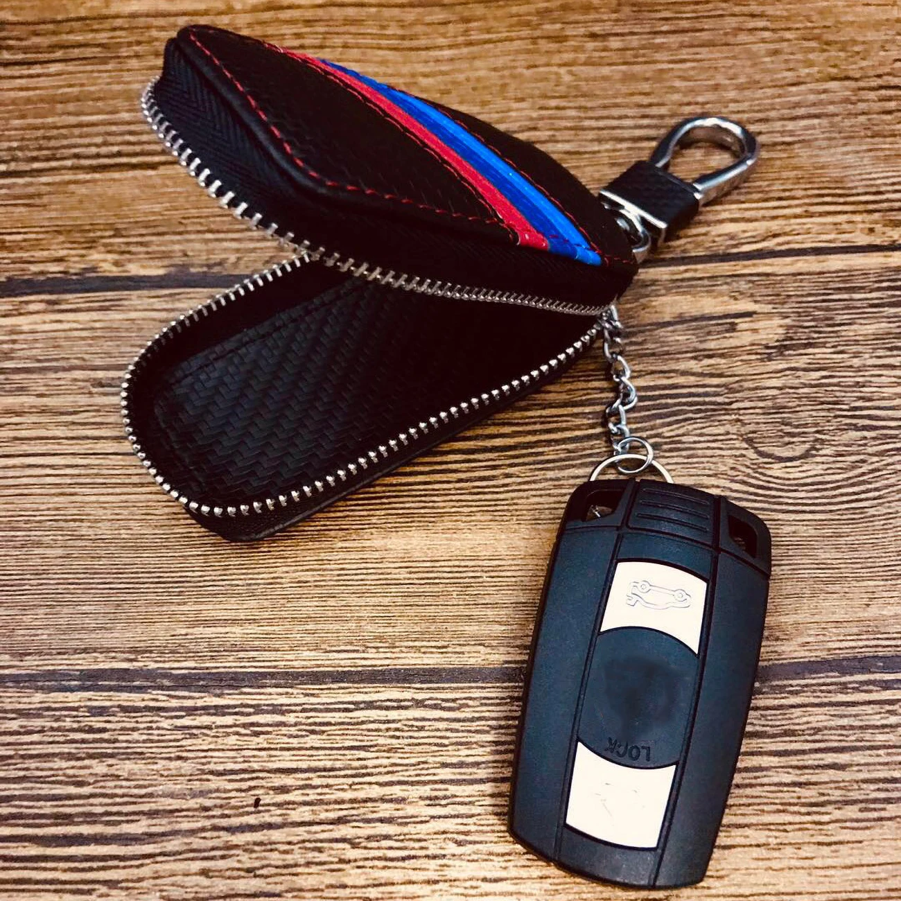 Универсальный Автомобильный ключ чехол из углеродного волокна Интеллектуальный