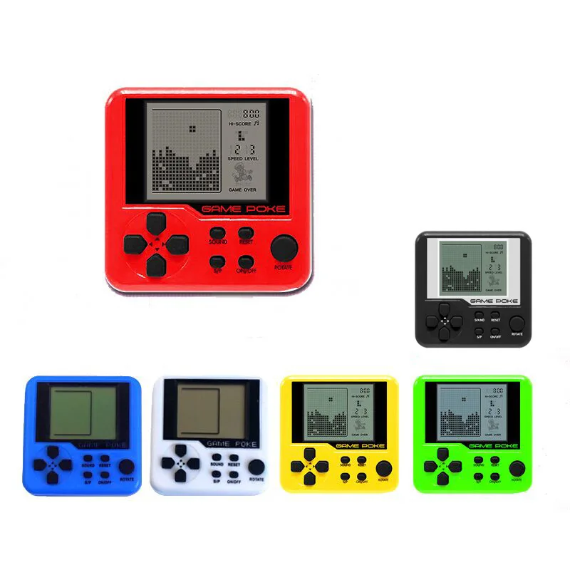 

Portable Mini Classic Games Tetris Child Pocket Game Consoles Electronic Pets Games Machine Tetris Brick Gaming Keychain Toys