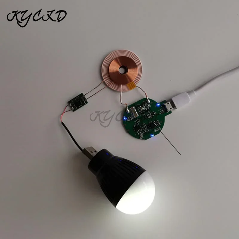 mini wireless charger module receiver pcba circuit coil board 3w qi standard power bank charging for iphone xiaomi huawei free global shipping