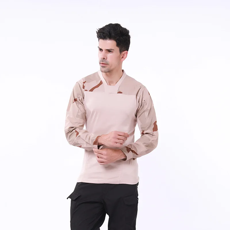 Тактическая рубашка из хлопка мужская Военная камуфляжная 2020 Влагоотводящая