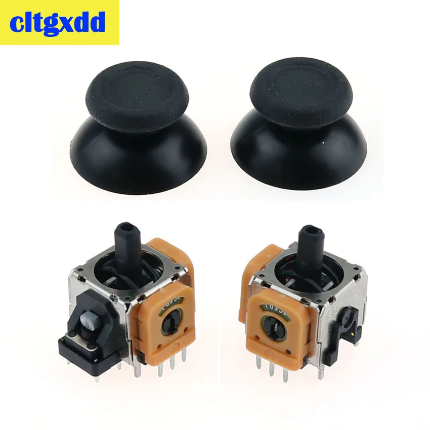 2 Pcs Game joystick 3D Analog Joystick Module Potentiometer With 2xBlack Thumbsticks Cap For Playstation 4 PS4 Pro Controller Re |