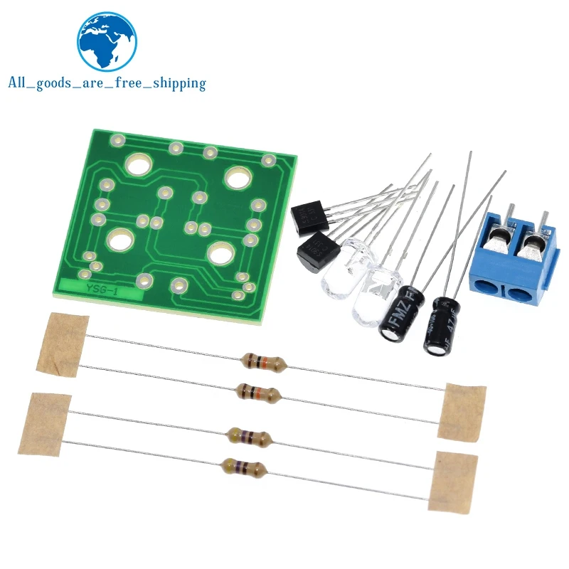 Завеса простой светодиодный вспышка DIY Наборы поставка электроники Сделай Сам