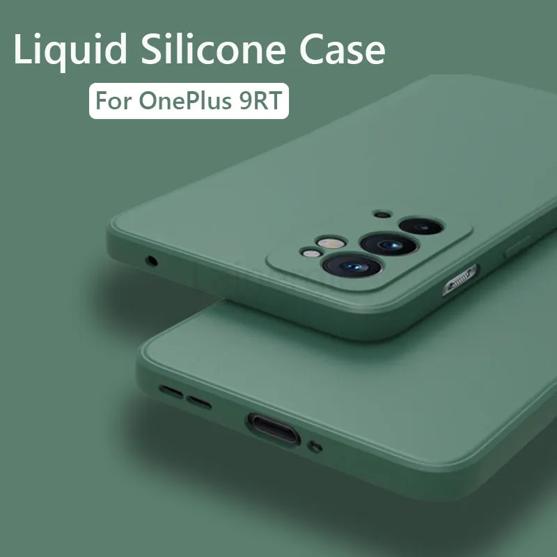 

For OnePlus 9RT Case ShockProof Liquid Silicone Soft Cover On For One Plus 9RT 5G Phone Cases Coque Coque Capa Shell