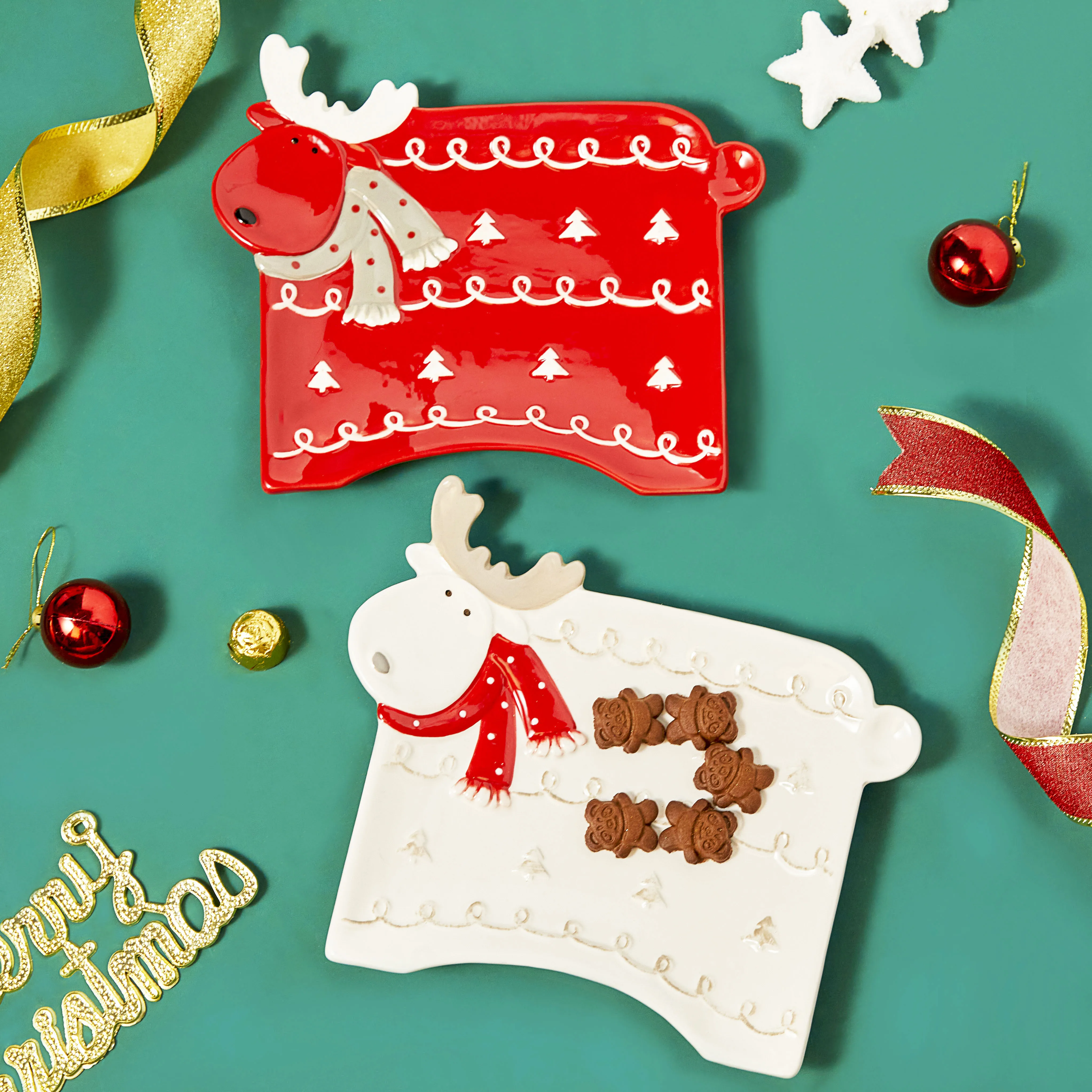 

Cheap Plate Sets Birthday Parties Wedding Ceramic Tableware Dish Christmas Plate Sets Pratos De Jantar Kitchen AccessoriesXR50PZ