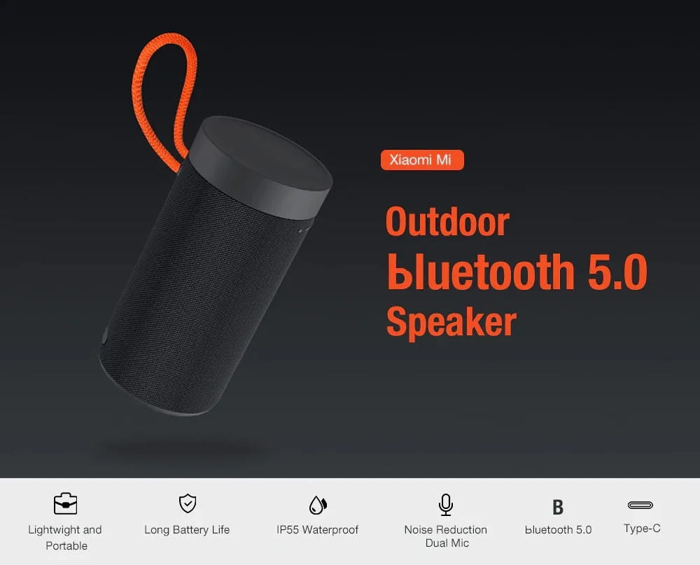 Xiao mi Открытый Bluetooth 5,0 беспроводной динамик водонепроницаемый стерео mi динамик Dual-mi c шумоподавление тип-c зарядка