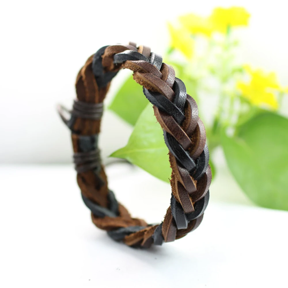 

6 шт., мужские кожаные браслеты в стиле ретро