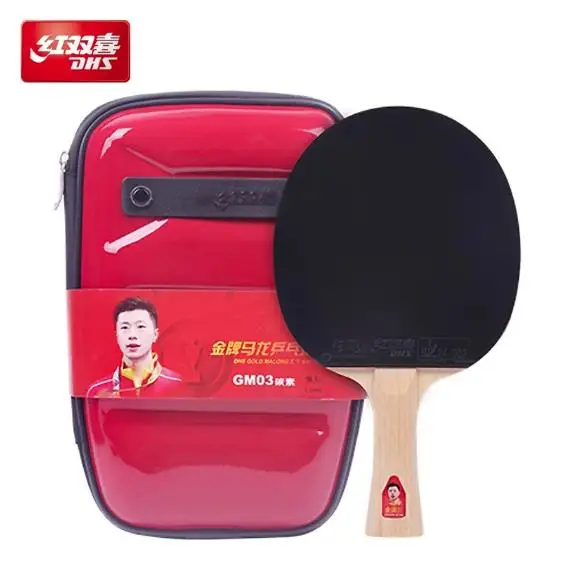 New Dhs Gm03 Table Tennis Racket Gold Series Malone Gm03 Professional Grade Star Table Tennis Finnished Rackets (TG2+Hurricane2)