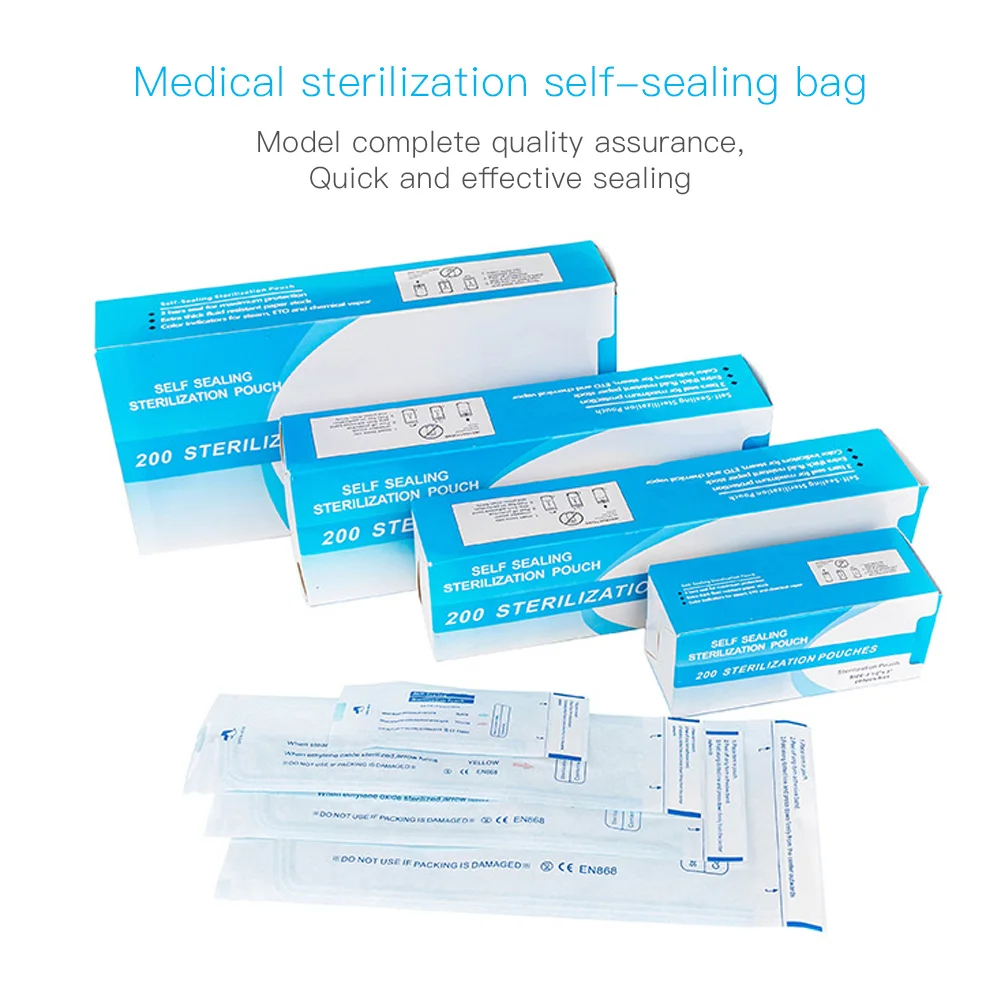 Самозапечатывающиеся мешочки для стерилизации татуировок сумка 4 размера