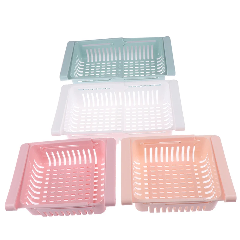 Кухонный органайзер Регулируемый холодильтор шкаф для хранения полка