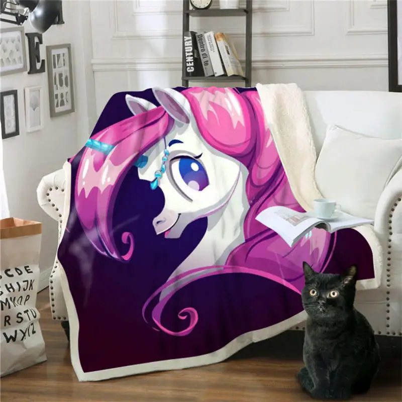 Плотное вязаное одеяло с рисунком лошади хлопковое Флисовое для дивана 150 см X 200